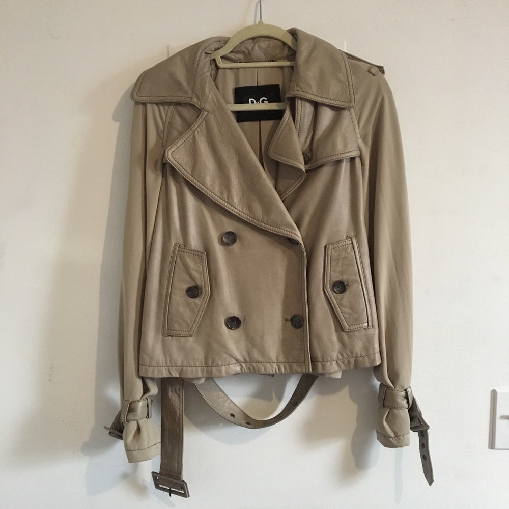 Rare Dolce & Gabbana Leather Trench Coat